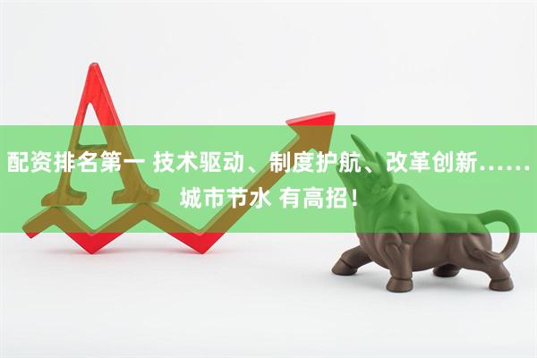 配资排名第一 技术驱动、制度护航、改革创新……城市节水 有高招！